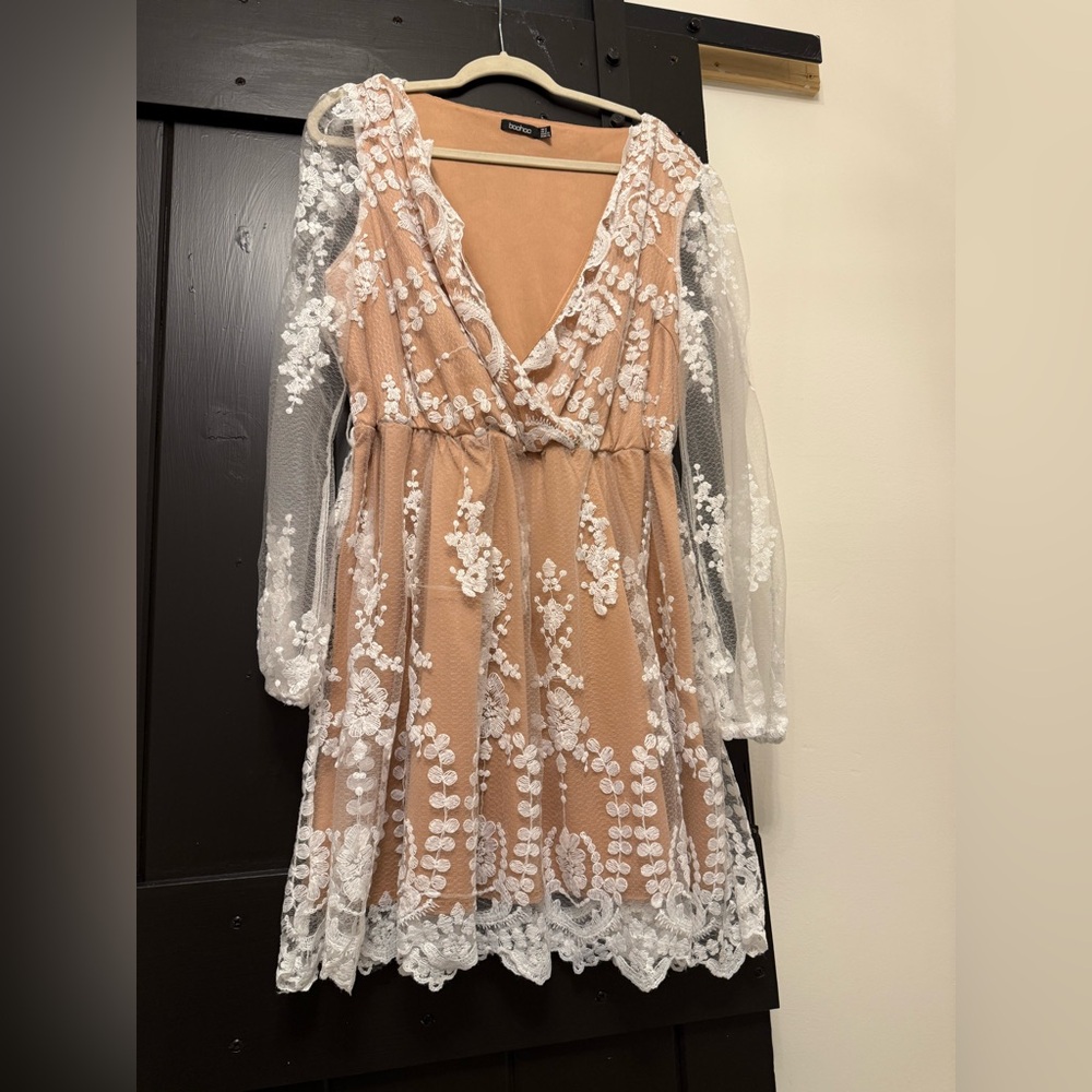 Lace front dress